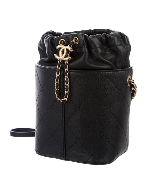 chanel bucket bag black and white|chanel denim bucket bag.